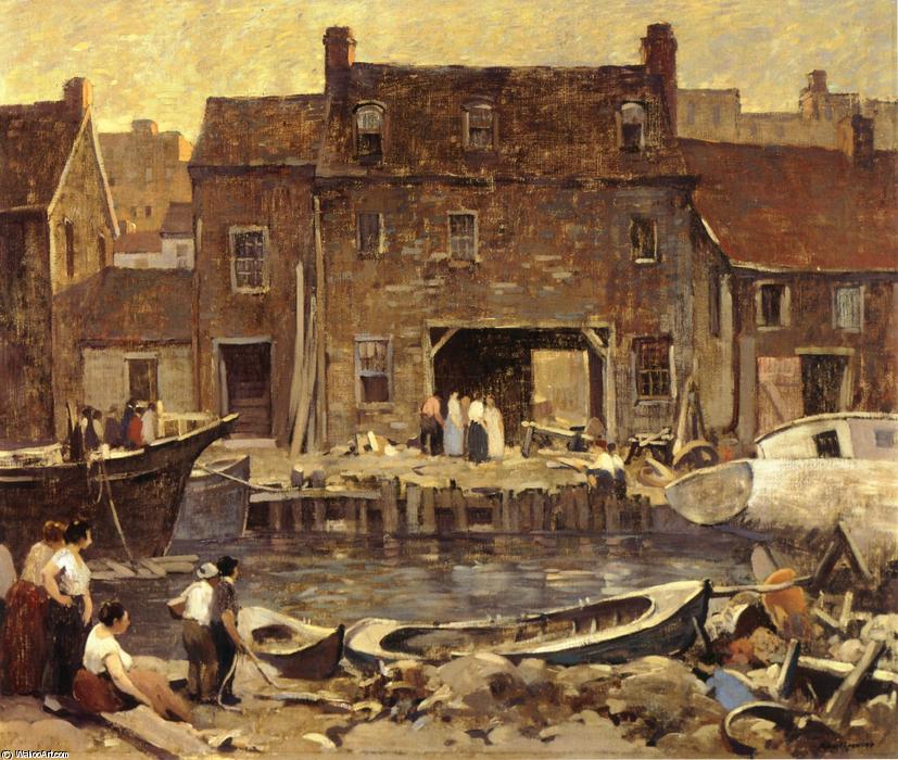 Wikioo.org - สารานุกรมวิจิตรศิลป์ - จิตรกรรม Robert Spencer - Ship Chandler's Row