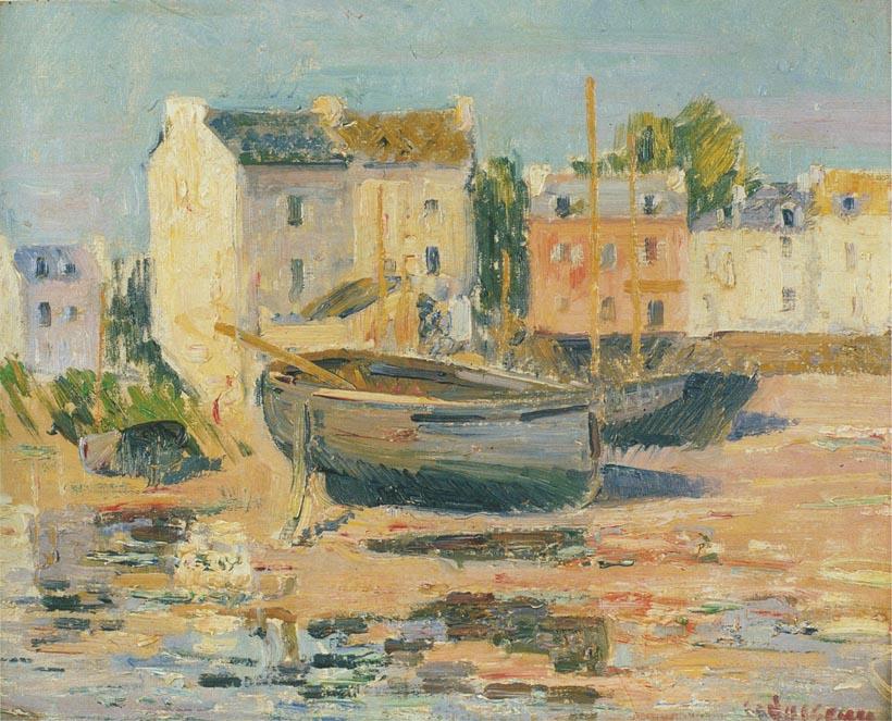 Wikioo.org - The Encyclopedia of Fine Arts - Painting, Artwork by Gustave Loiseau - Ships at Port