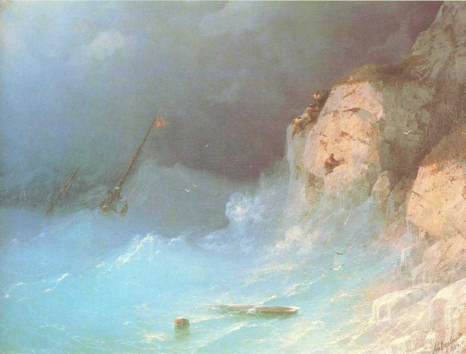 Wikioo.org - The Encyclopedia of Fine Arts - Painting, Artwork by Ivan Aivazovsky - The Shipwreck