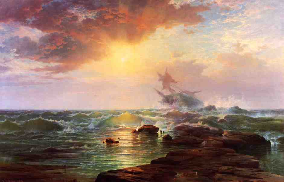 WikiOO.org - Енциклопедія образотворчого мистецтва - Живопис, Картини
 Edward Moran - The Shipwreck