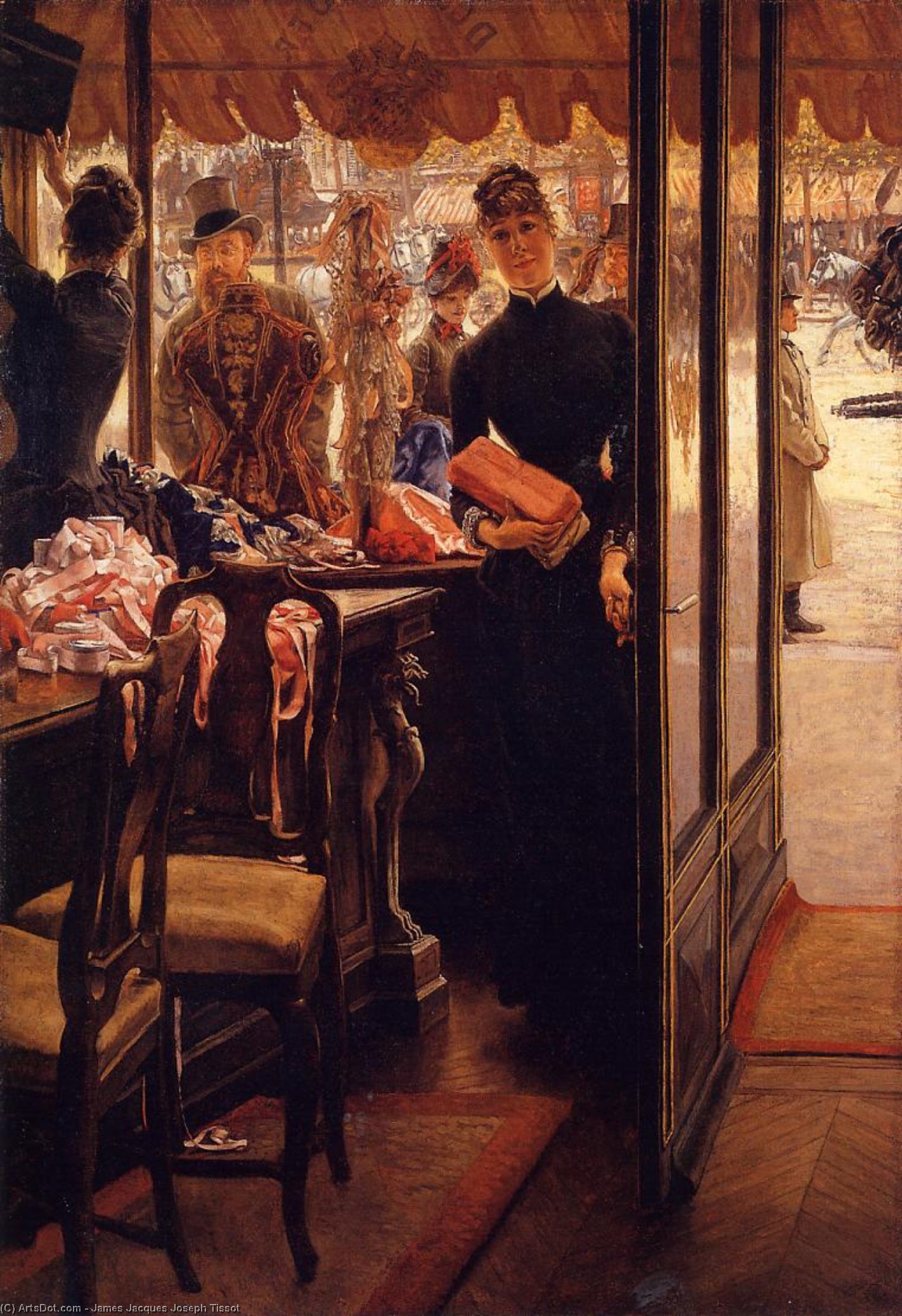 Wikioo.org - The Encyclopedia of Fine Arts - Painting, Artwork by James Jacques Joseph Tissot - The Shop Girl