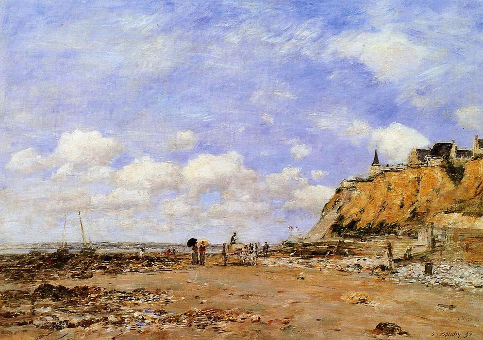 WikiOO.org - Encyclopedia of Fine Arts - Maľba, Artwork Eugène Louis Boudin - The Shore at Villerville