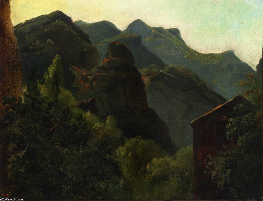 Wikioo.org - The Encyclopedia of Fine Arts - Painting, Artwork by Théodore Rousseau (Pierre Etienne Théodore Rousseau) - Side of the Valley of Saint-Fiincent (Auvergne)