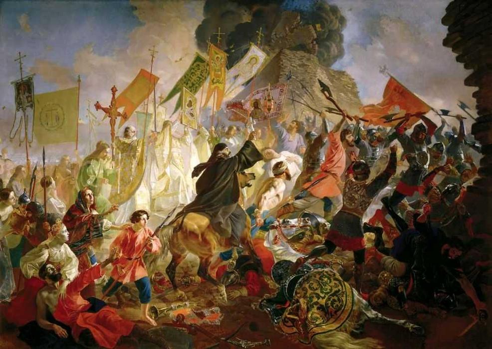 Wikioo.org - The Encyclopedia of Fine Arts - Painting, Artwork by Karl Pavlovich Brulloff - Siege of Pskov