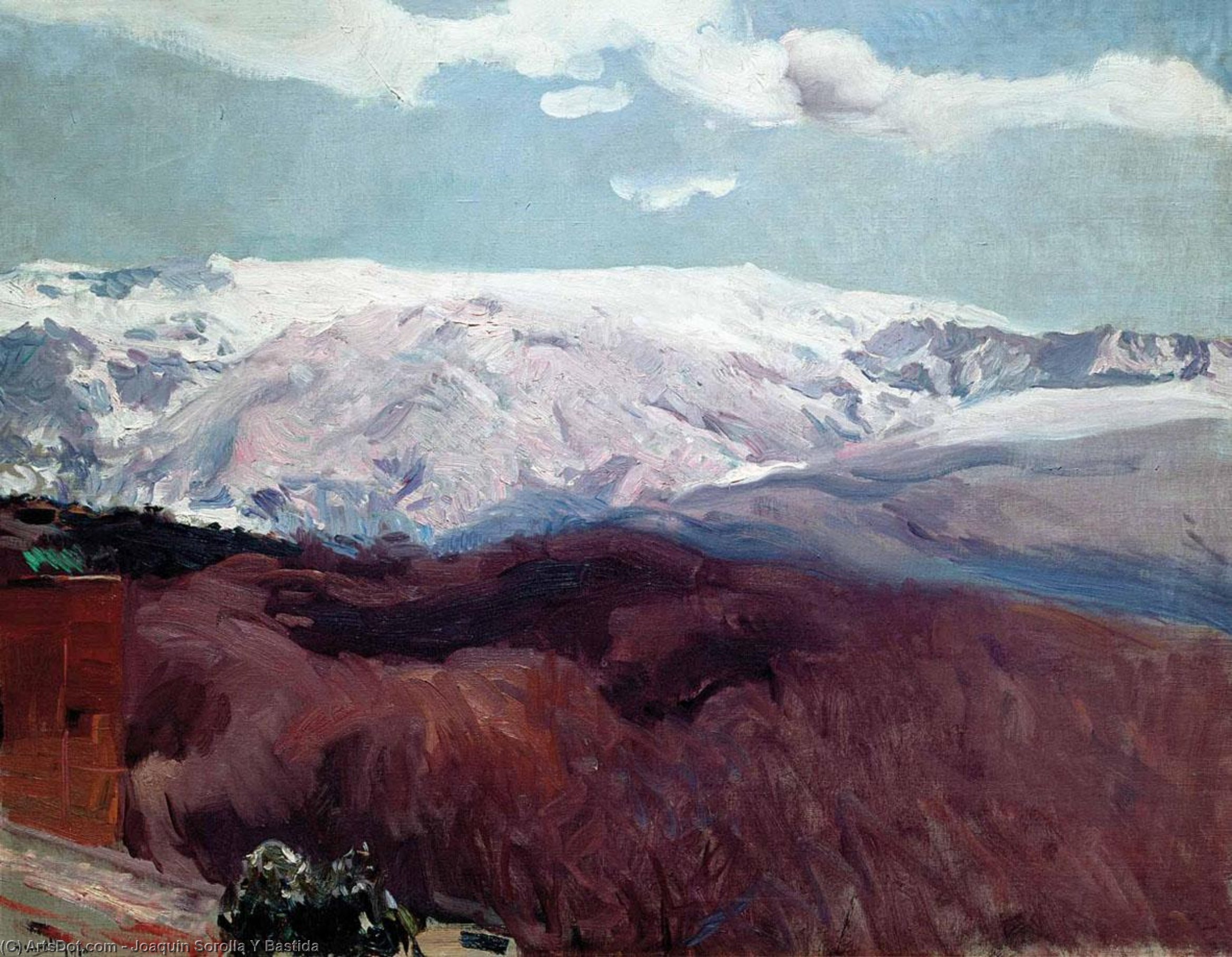Wikioo.org - The Encyclopedia of Fine Arts - Painting, Artwork by Joaquin Sorolla Y Bastida - Sierra Nevada in winter