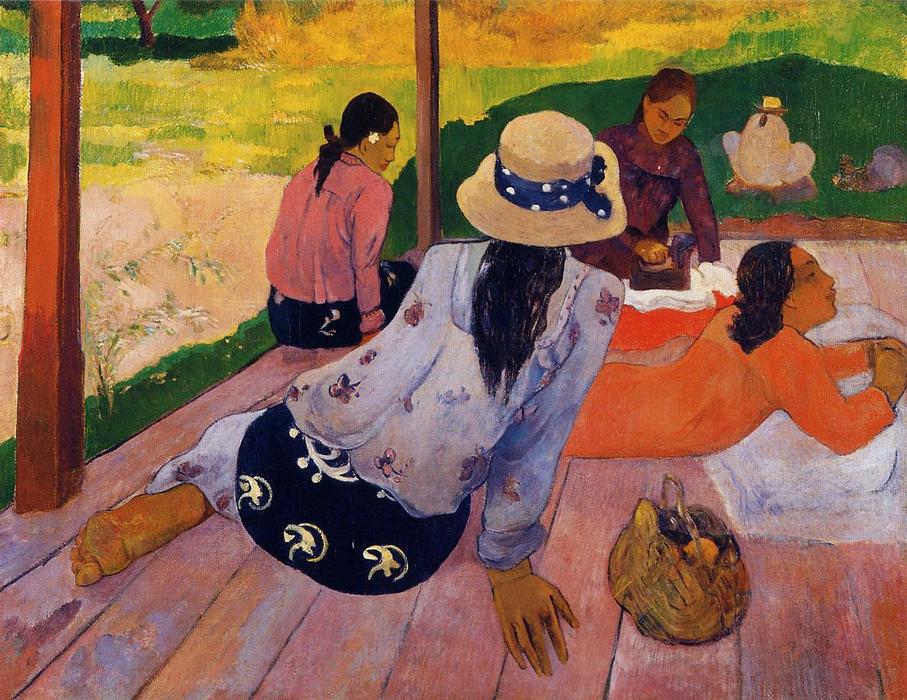WikiOO.org - Güzel Sanatlar Ansiklopedisi - Resim, Resimler Paul Gauguin - The Siesta