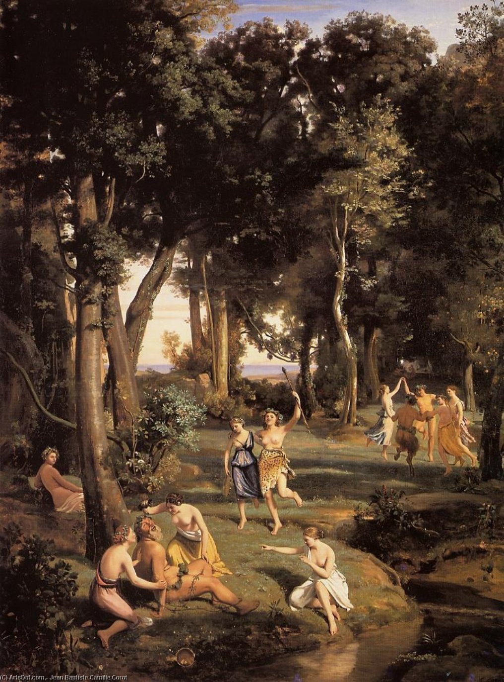 Wikioo.org - The Encyclopedia of Fine Arts - Painting, Artwork by Jean Baptiste Camille Corot - Silenus