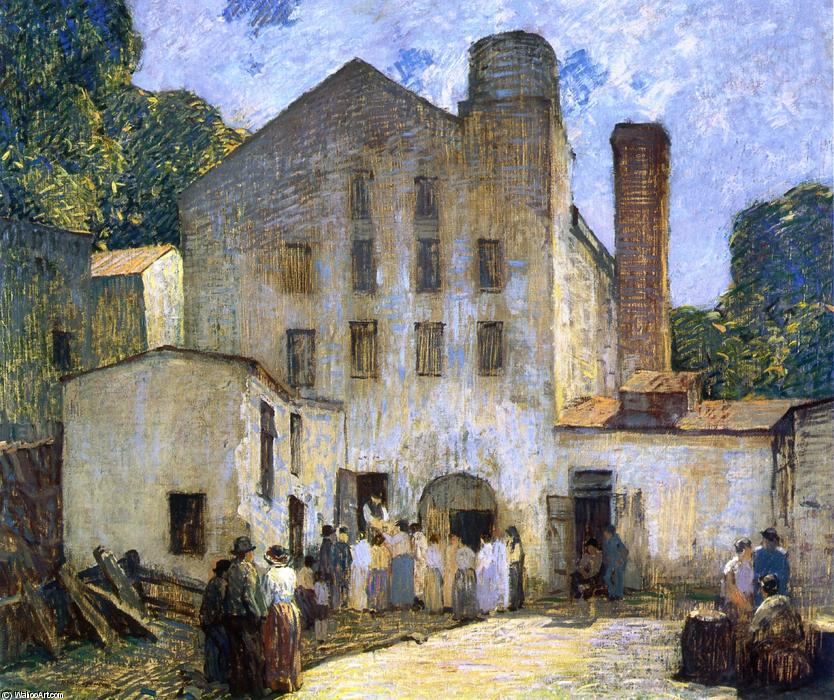 Wikioo.org - The Encyclopedia of Fine Arts - Painting, Artwork by Robert Spencer - The Silk Mill