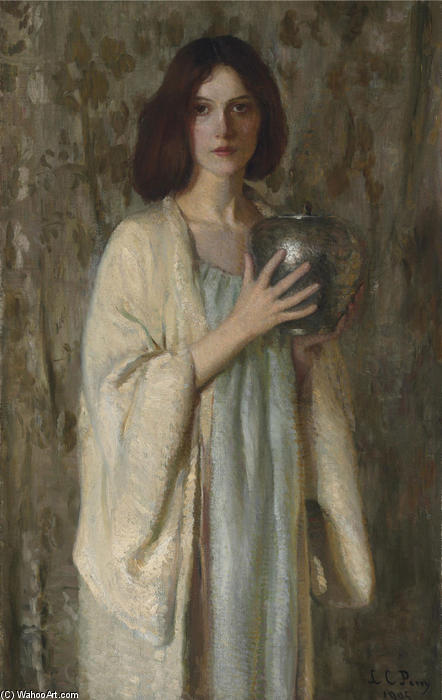 WikiOO.org - Encyclopedia of Fine Arts - Festés, Grafika Lilla Cabot Perry - The Silver Vase