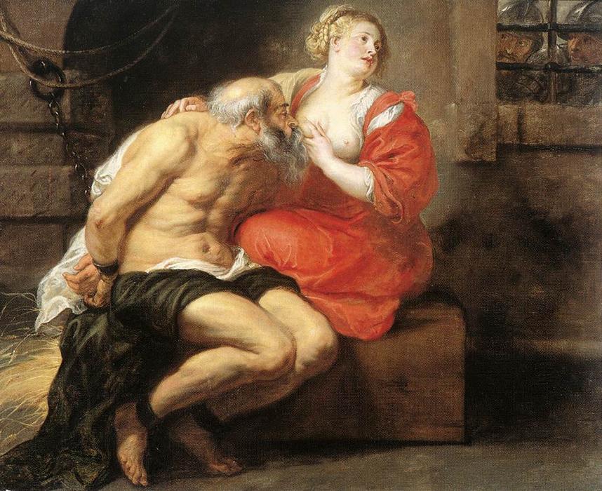 Wikioo.org - The Encyclopedia of Fine Arts - Painting, Artwork by Peter Paul Rubens - Simon and Pero (Roman Charity)