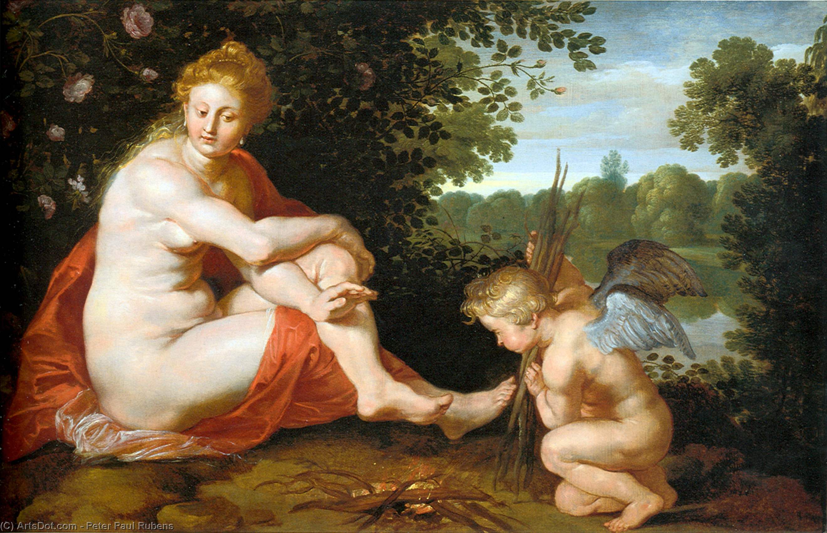 WikiOO.org - Encyclopedia of Fine Arts - Malba, Artwork Peter Paul Rubens - Sine Cerere et Baccho friget Venus