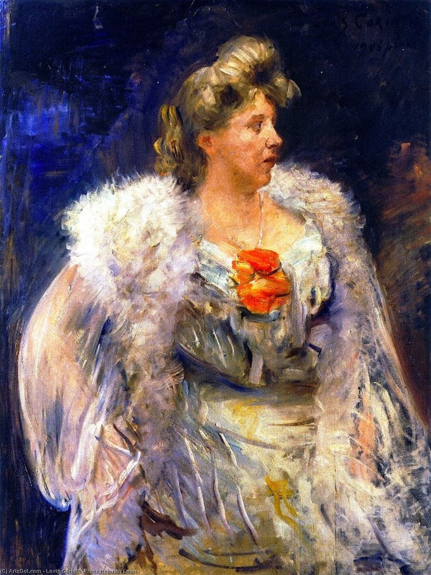 Wikioo.org - The Encyclopedia of Fine Arts - Painting, Artwork by Lovis Corinth (Franz Heinrich Louis) - The Singer Frieda Halbe