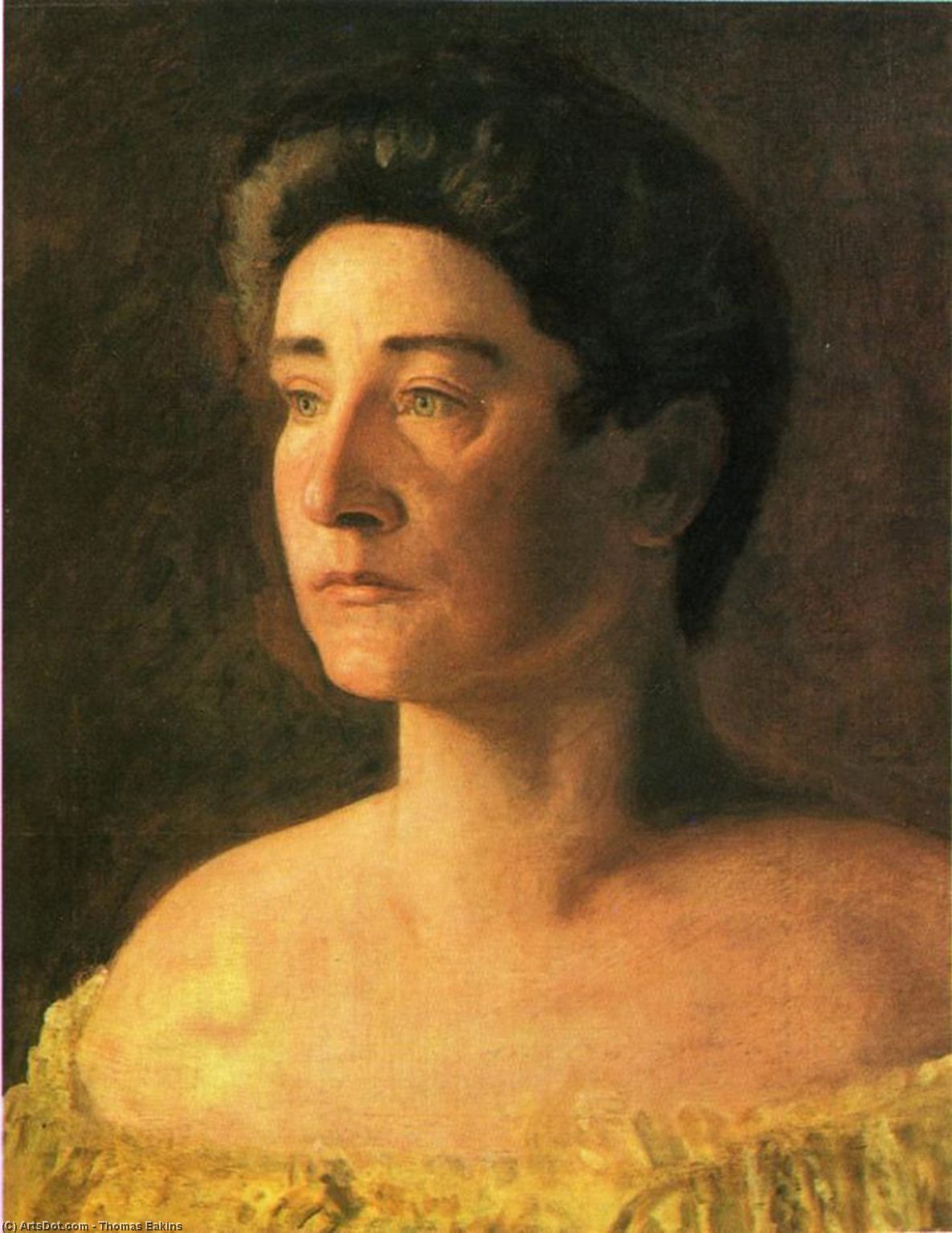 Wikioo.org - The Encyclopedia of Fine Arts - Painting, Artwork by Thomas Eakins - A Singer: Portrait of Mrs. Leigo