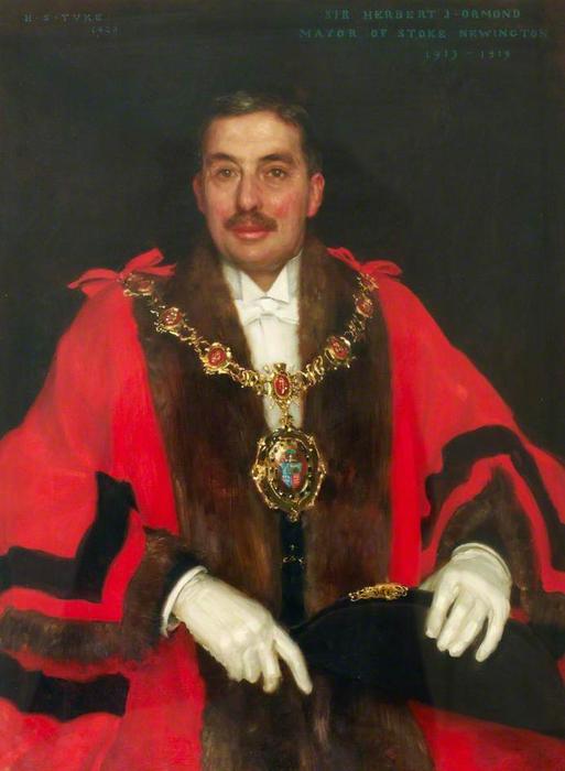 WikiOO.org - Encyclopedia of Fine Arts - Maľba, Artwork Henry Scott Tuke - Sir Herbert John Ormond, Mayor of Stoke Newington