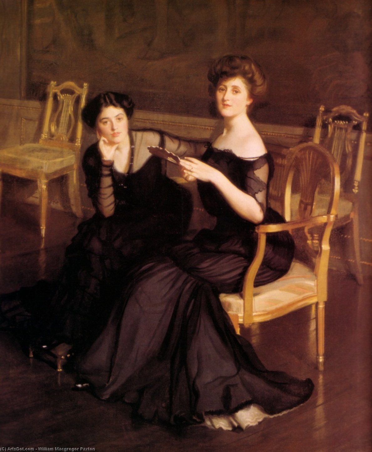 Wikioo.org - The Encyclopedia of Fine Arts - Painting, Artwork by William Macgregor Paxton - The Sisters