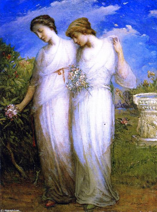 Wikioo.org - The Encyclopedia of Fine Arts - Painting, Artwork by Elliott Dangerfield - The Sisters (also known as Marjorie & Gwendoline Daingerfield)