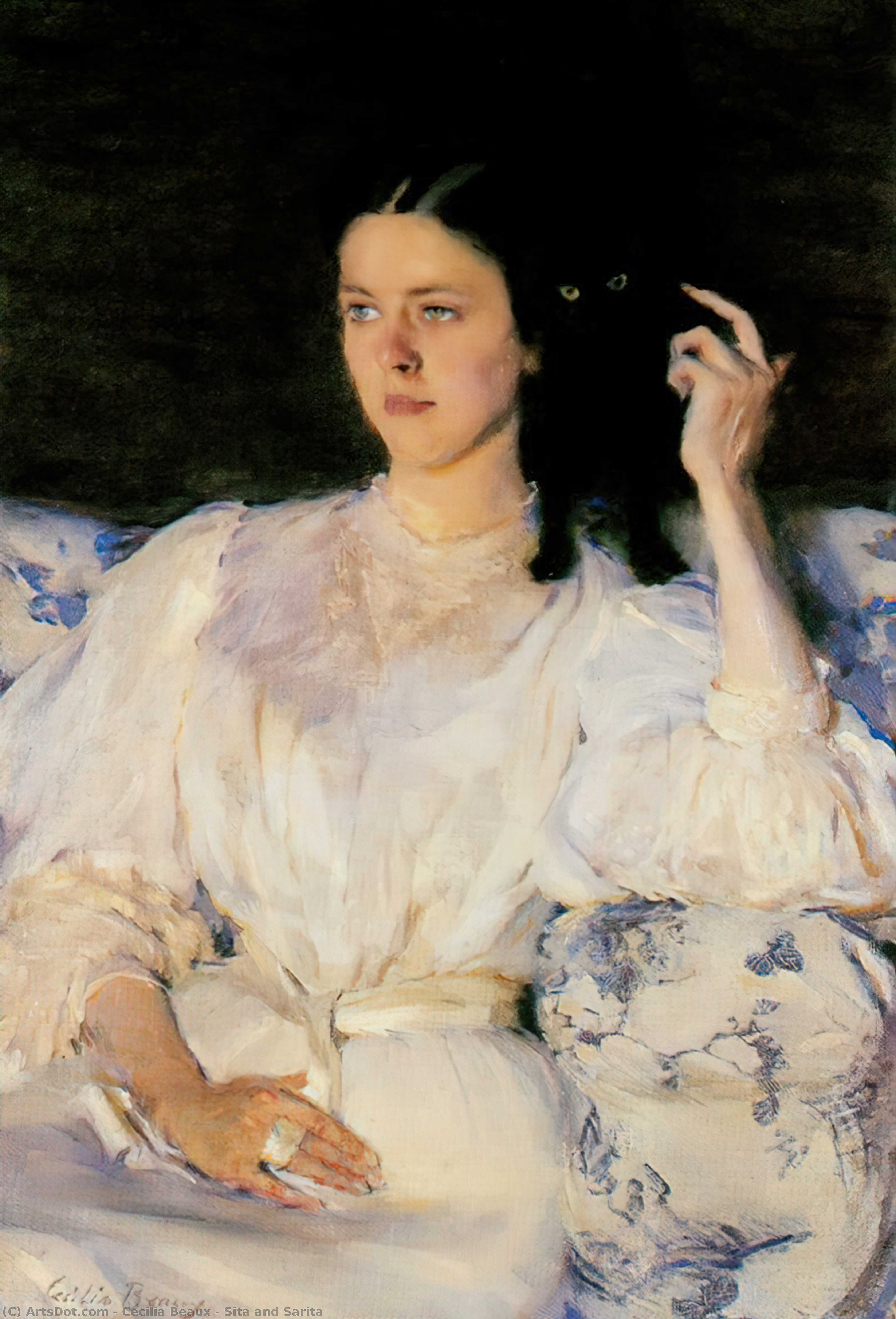 Wikioo.org - The Encyclopedia of Fine Arts - Painting, Artwork by Cecilia Beaux - Sita and Sarita