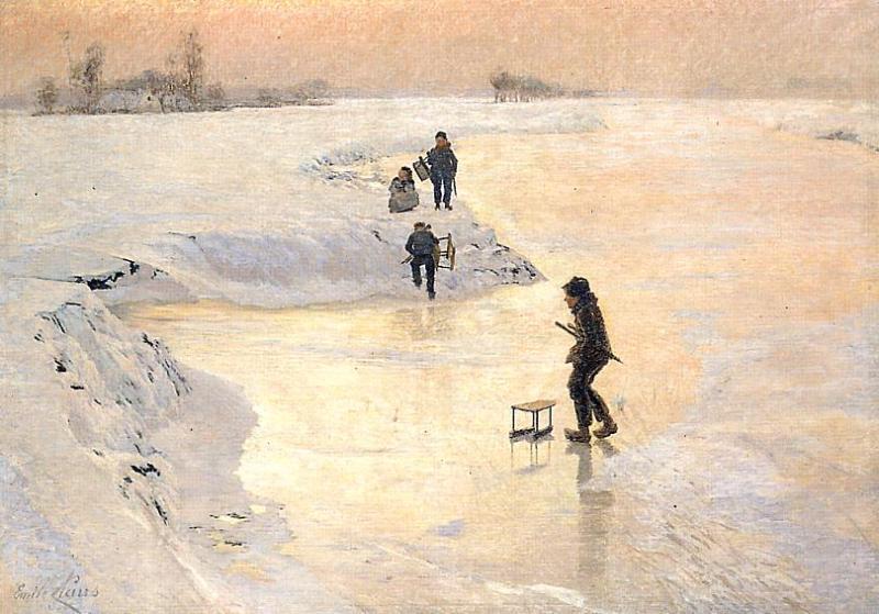Wikioo.org – L'Encyclopédie des Beaux Arts - Peinture, Oeuvre de Emil Claus - Les patineurs