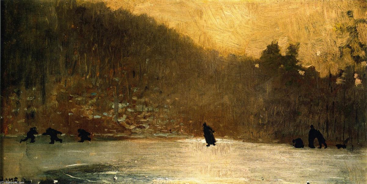 Wikioo.org - สารานุกรมวิจิตรศิลป์ - จิตรกรรม Winslow Homer - Skating Scene