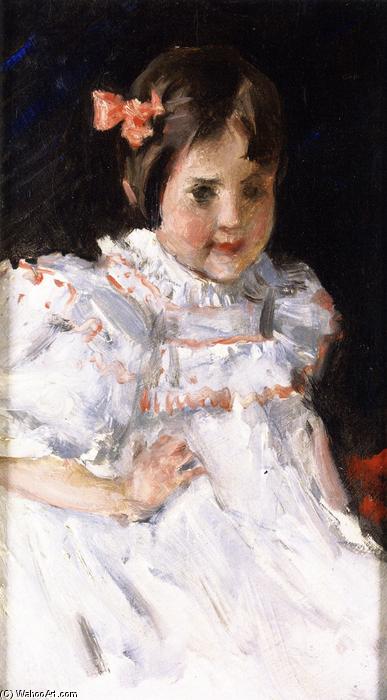 Wikioo.org - The Encyclopedia of Fine Arts - Painting, Artwork by William Merritt Chase - Sketch of a Child (also known as Portrait of Dorothy)