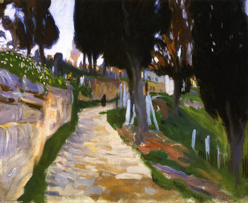 Wikioo.org - The Encyclopedia of Fine Arts - Painting, Artwork by John Singer Sargent - Sketch of Graveyard, Constantinople (also known as Cemetery, Constantinople)
