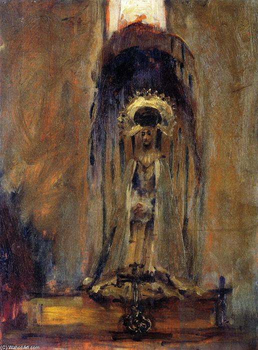 Wikioo.org - The Encyclopedia of Fine Arts - Painting, Artwork by John Singer Sargent - Sketch of a Spanish Madonna (also known as Madonna in Festive Robe)