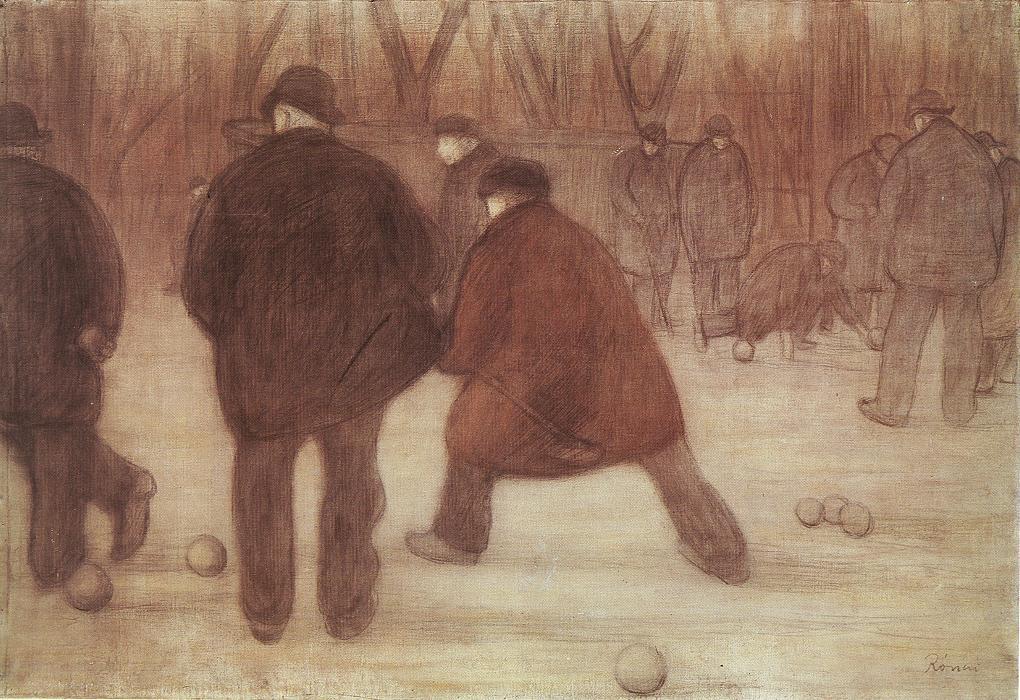 Wikioo.org - The Encyclopedia of Fine Arts - Painting, Artwork by Jozsef Rippl Ronai - Skittle-players