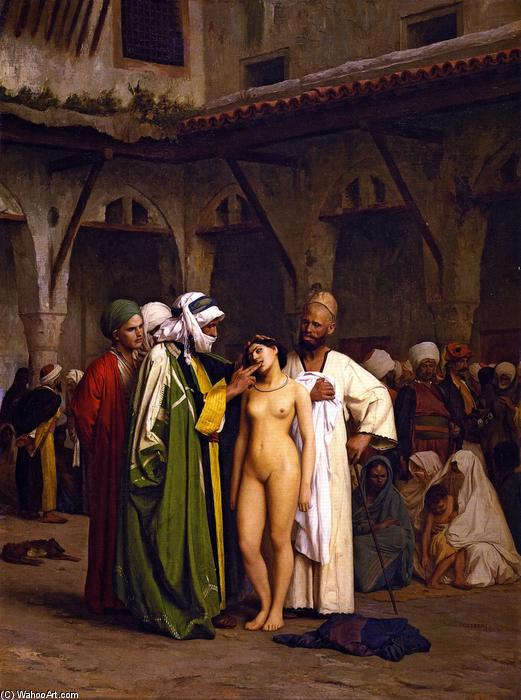 Wikioo.org - The Encyclopedia of Fine Arts - Painting, Artwork by Jean Léon Gérôme - The Slave Market