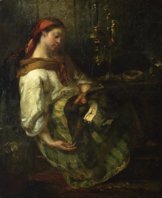 Wikioo.org - The Encyclopedia of Fine Arts - Painting, Artwork by Jean-François Millet - The Sleeping Seamstress