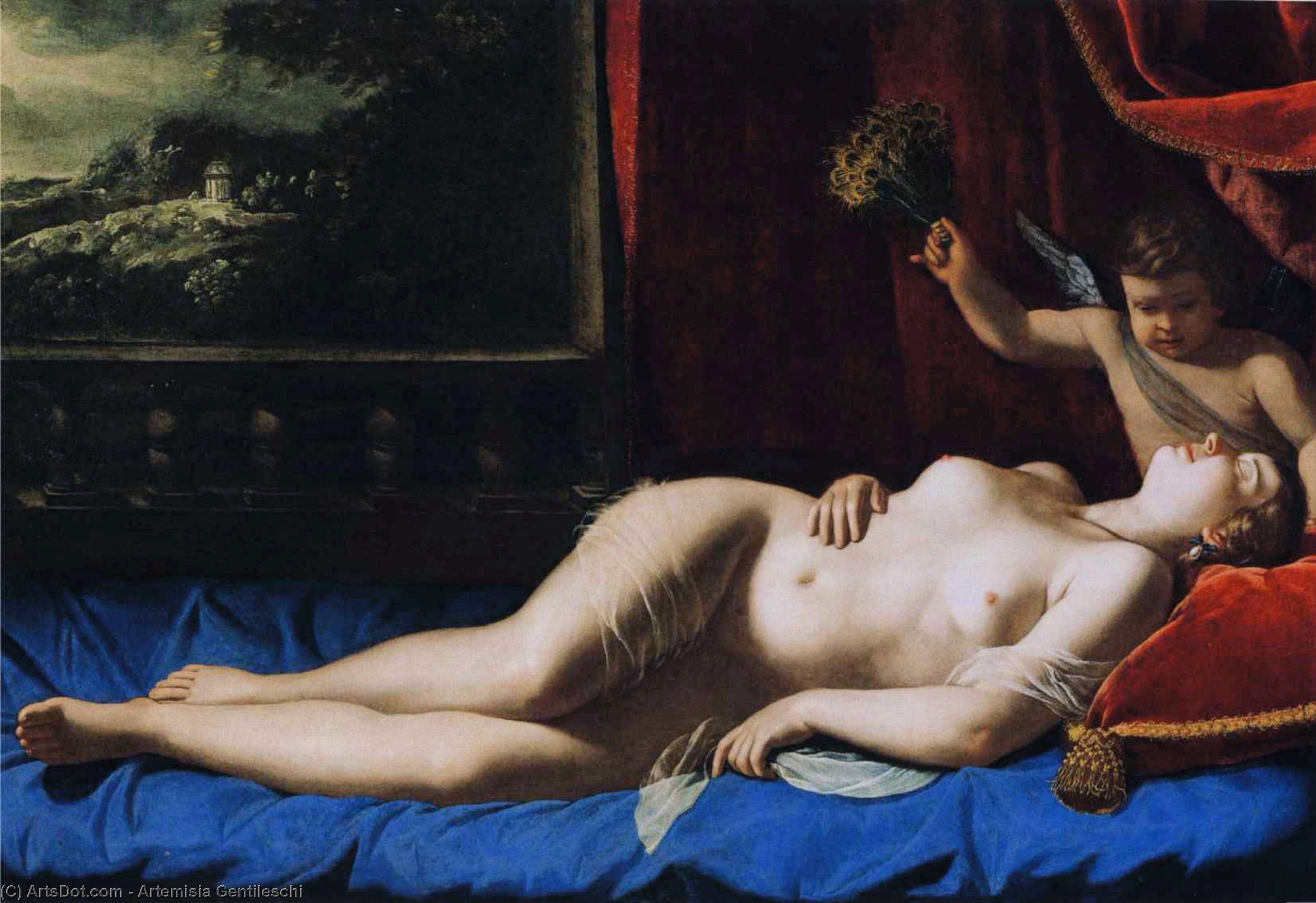 Wikioo.org - The Encyclopedia of Fine Arts - Painting, Artwork by Artemisia Gentileschi - Sleeping Venus