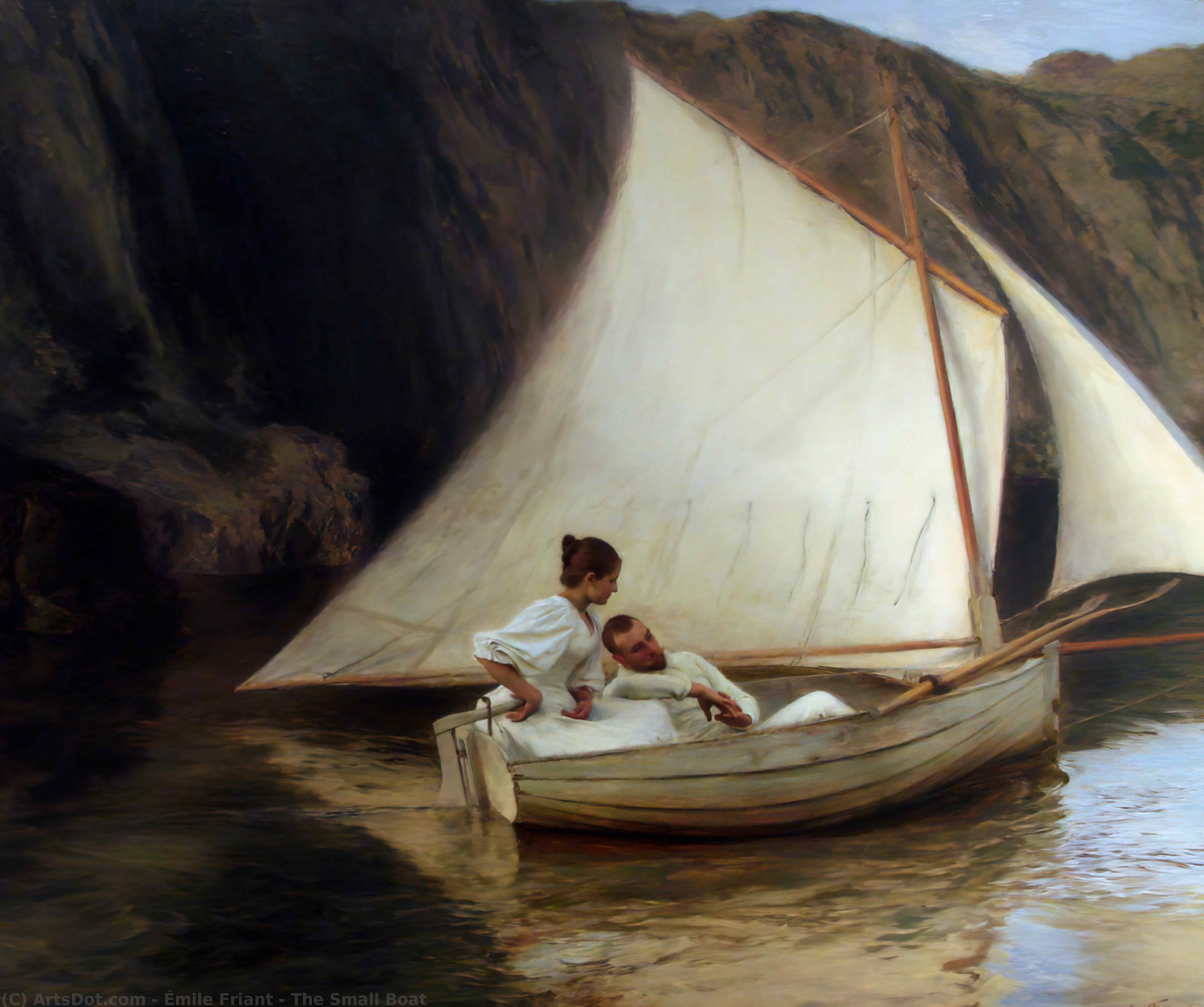 Wikioo.org - สารานุกรมวิจิตรศิลป์ - จิตรกรรม Émile Friant - The Small Boat