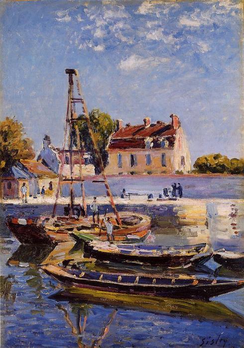 Wikioo.org - The Encyclopedia of Fine Arts - Painting, Artwork by Alfred Sisley - Small Boats