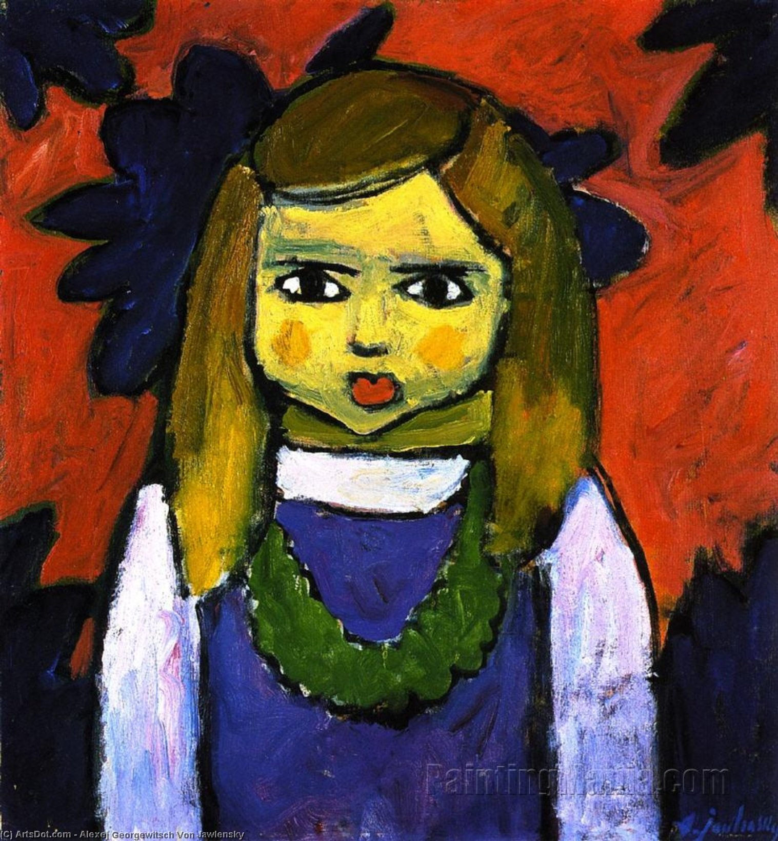 Wikioo.org - The Encyclopedia of Fine Arts - Painting, Artwork by Alexej Georgewitsch Von Jawlensky - Small Child