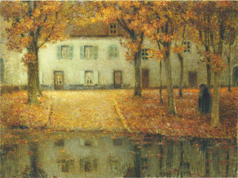 Wikioo.org - The Encyclopedia of Fine Arts - Painting, Artwork by Henri Eugène Augustin Le Sidaner - Small house by the Eau River at Chartres