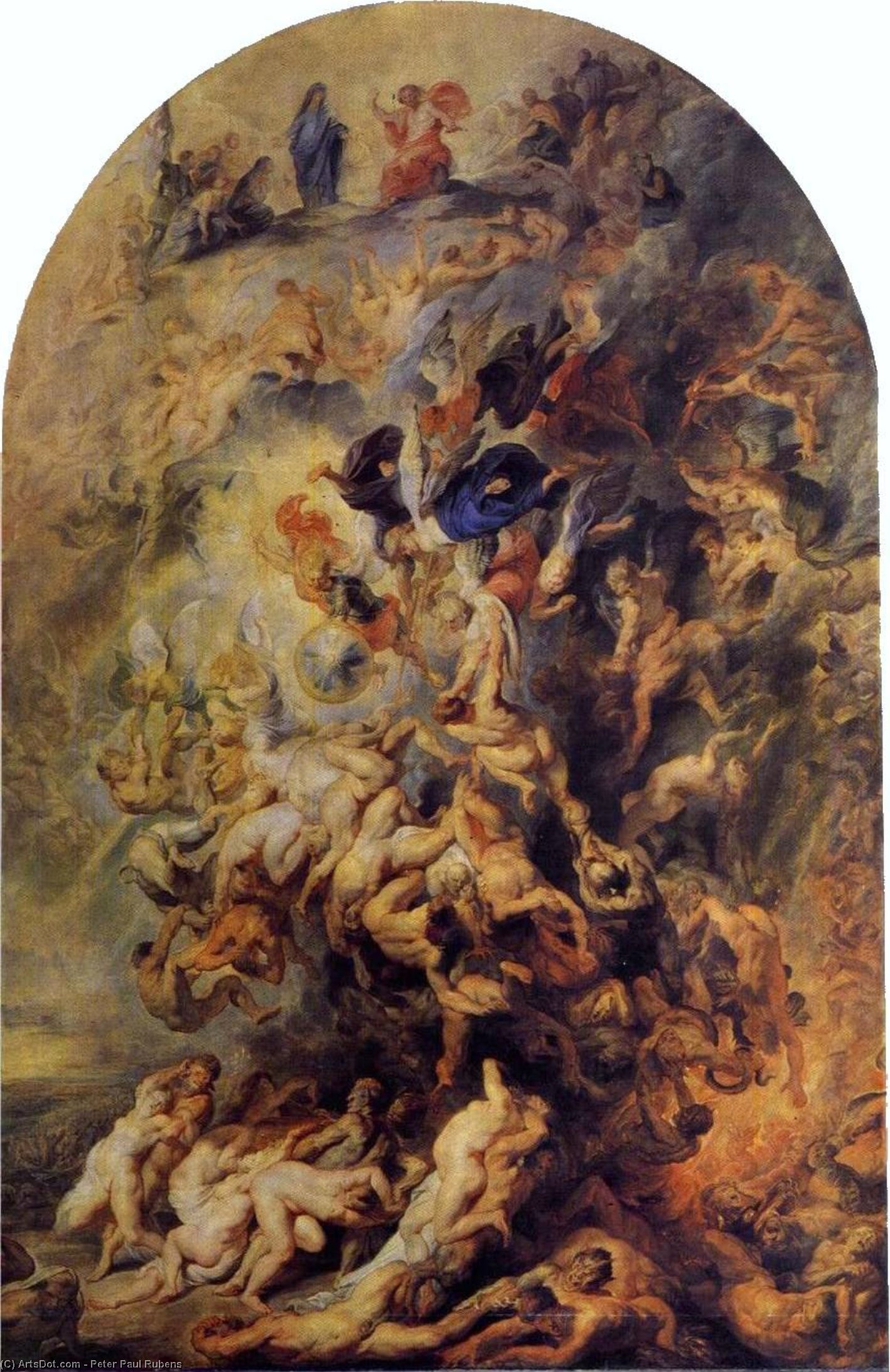Wikoo.org - موسوعة الفنون الجميلة - اللوحة، العمل الفني Peter Paul Rubens - Small Last Judgement