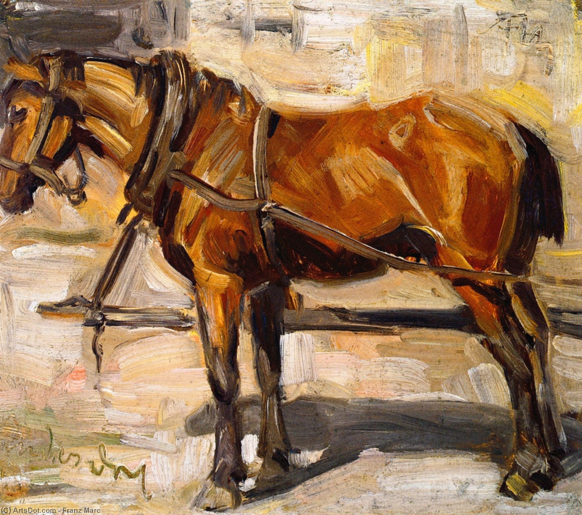 Wikioo.org - The Encyclopedia of Fine Arts - Painting, Artwork by Franz Marc - Small Study of a Horse I