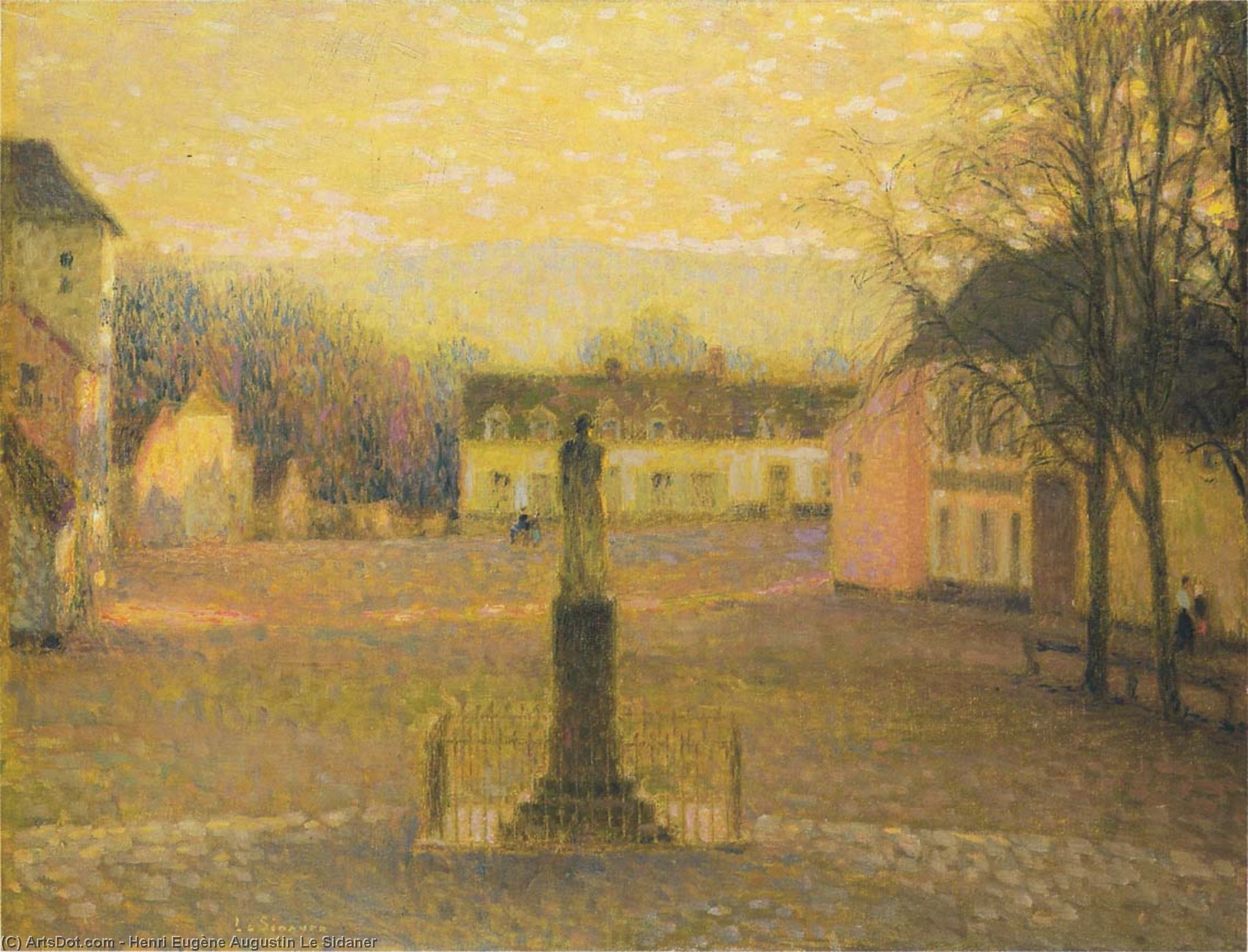 WikiOO.org - Encyclopedia of Fine Arts - Målning, konstverk Henri Eugène Augustin Le Sidaner - Small Villa in Afternoon