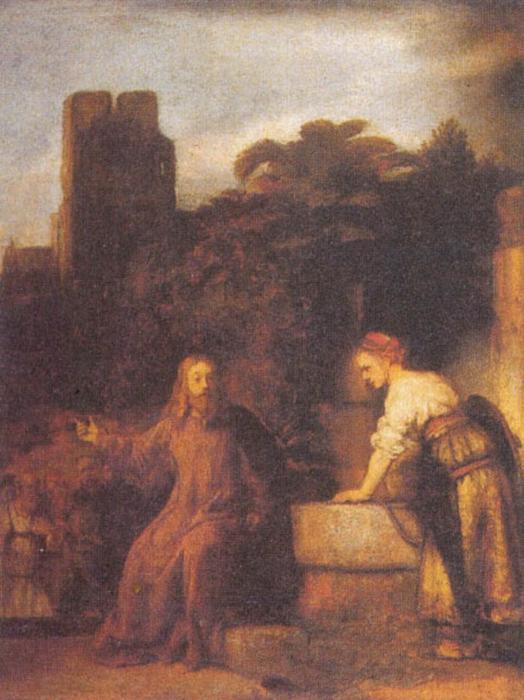 Wikioo.org - The Encyclopedia of Fine Arts - Painting, Artwork by Rembrandt Van Rijn - The Smaritan at the Well