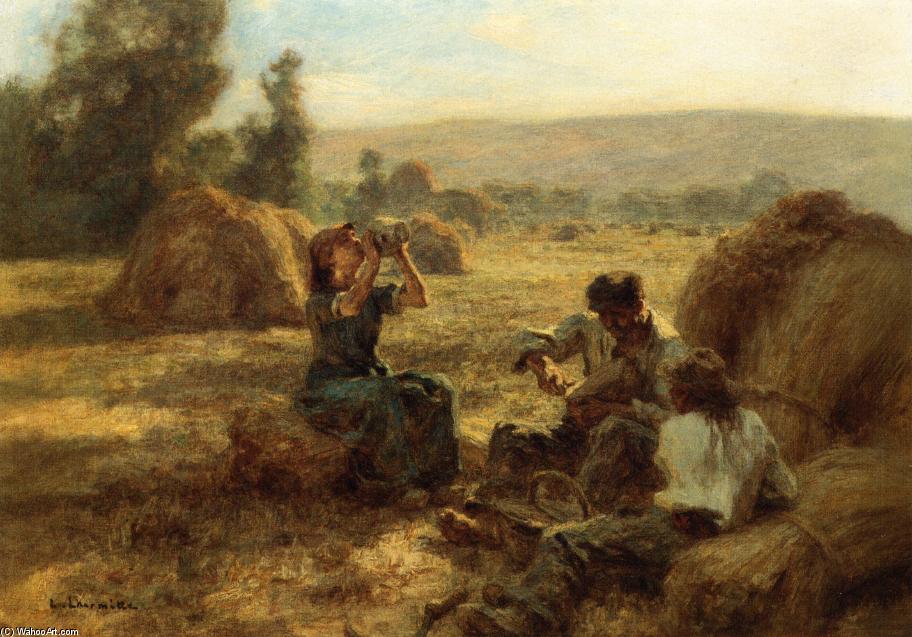 Wikioo.org - The Encyclopedia of Fine Arts - Painting, Artwork by Léon Augustin L'hermitte - The Snack