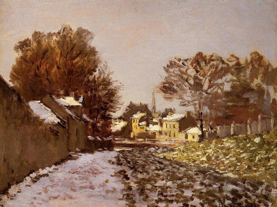 WikiOO.org - Encyclopedia of Fine Arts - Schilderen, Artwork Claude Monet - Snow at Argenteuil