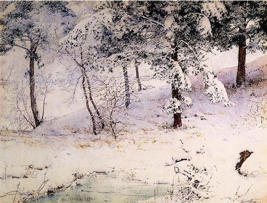 Wikioo.org - The Encyclopedia of Fine Arts - Painting, Artwork by Walter Launt Palmer - Snow Laden