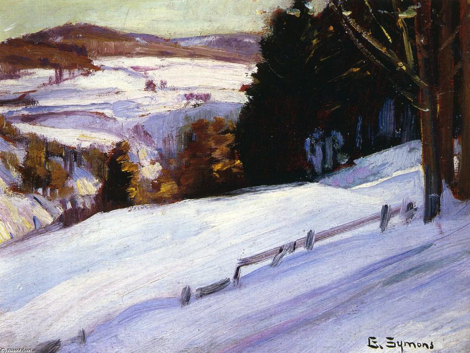 Wikioo.org - The Encyclopedia of Fine Arts - Painting, Artwork by George Gardner Symons - Snow Scene