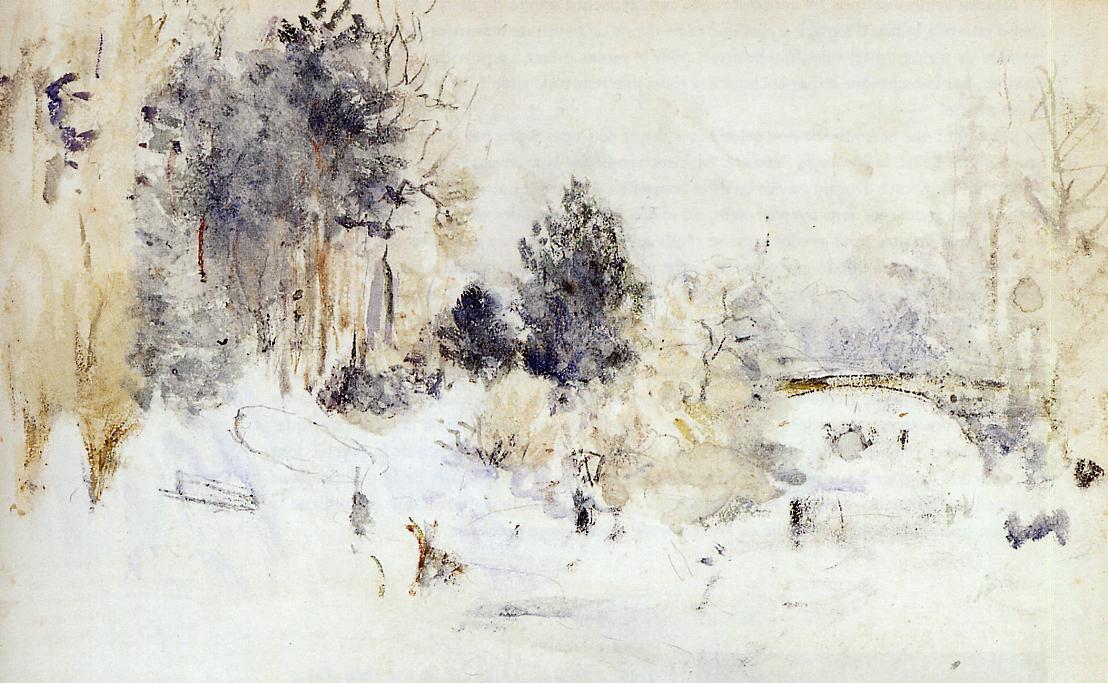 Wikioo.org – L'Enciclopedia delle Belle Arti - Pittura, Opere di Berthe Morisot - Paesaggio innevato (noto anche come antigelo)