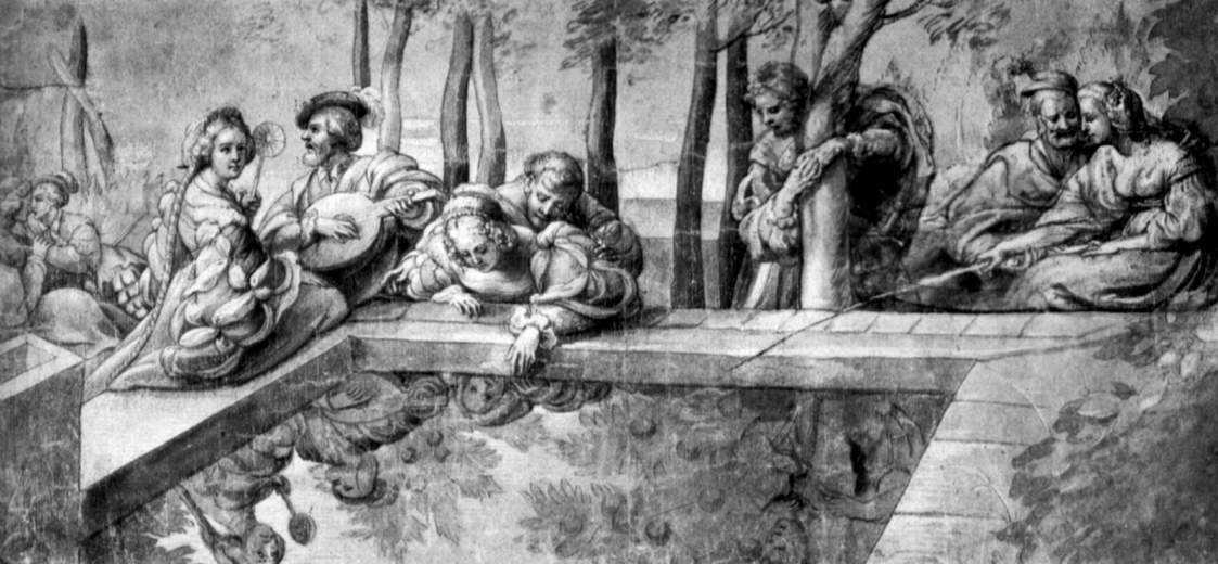 WikiOO.org - Encyclopedia of Fine Arts - Maalaus, taideteos Peter Paul Rubens - The Society near Fountain