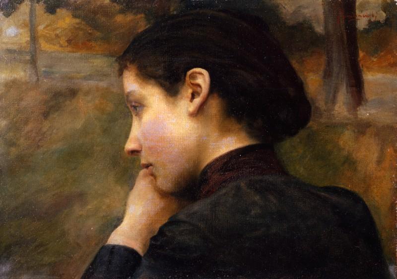 Wikioo.org - The Encyclopedia of Fine Arts - Painting, Artwork by Émile Friant - Soir d'automne (also known as Study for Les amoreux)