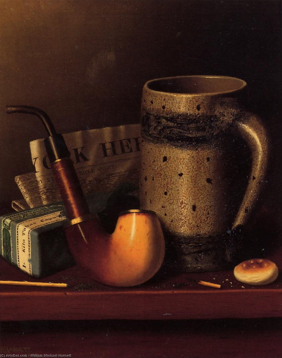 Wikioo.org - The Encyclopedia of Fine Arts - Painting, Artwork by William Michael Harnett - Solace