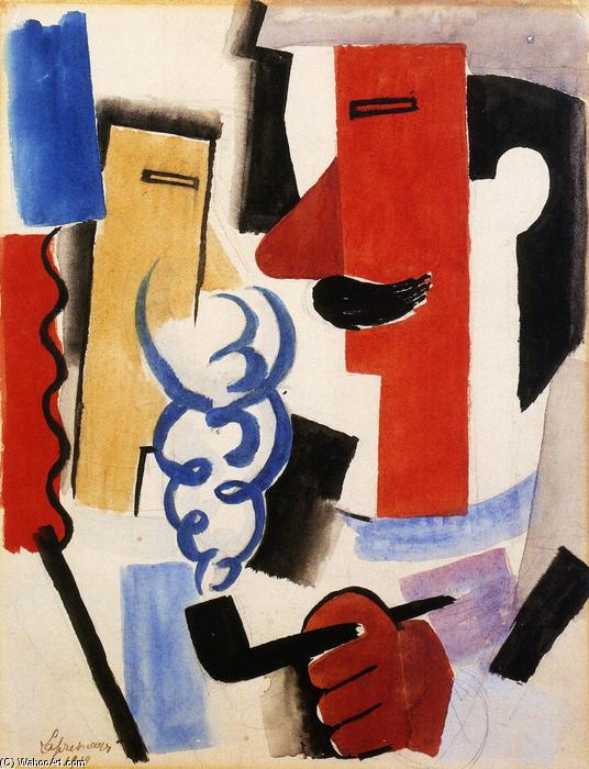 Wikioo.org - The Encyclopedia of Fine Arts - Painting, Artwork by Roger De La Fresnaye - Soldier Smoking