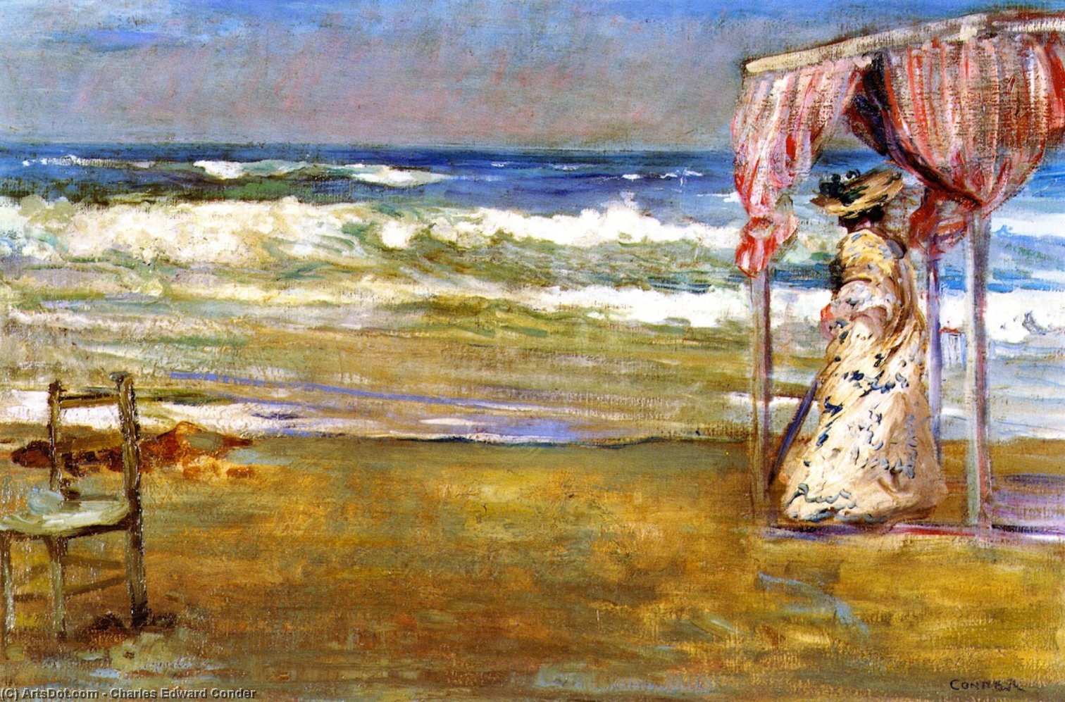 Wikioo.org - The Encyclopedia of Fine Arts - Painting, Artwork by Charles Edward Conder - The Solitary Shore