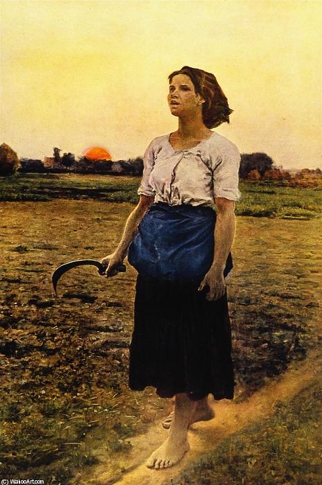 Wikioo.org - The Encyclopedia of Fine Arts - Painting, Artwork by Jules Adolphe Aimé Louis Breton - The Song of the Lark