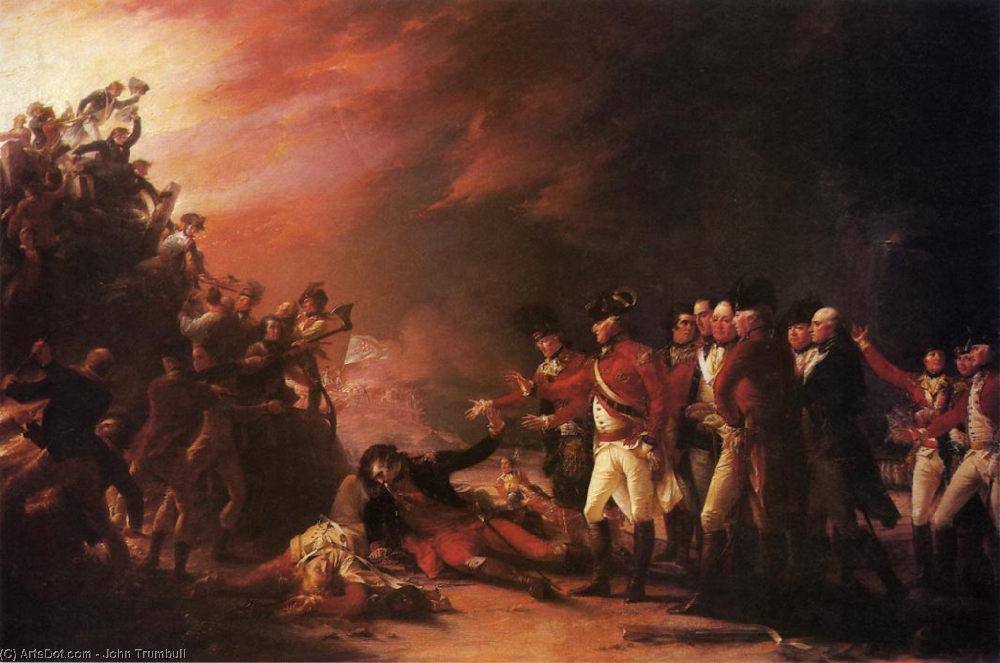 Wikioo.org - The Encyclopedia of Fine Arts - Painting, Artwork by John Trumbull - The Sortie Made by the Garrison of Gibralter